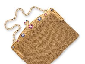 A Jewelled and 18k Gold Purse, France, circa 1900