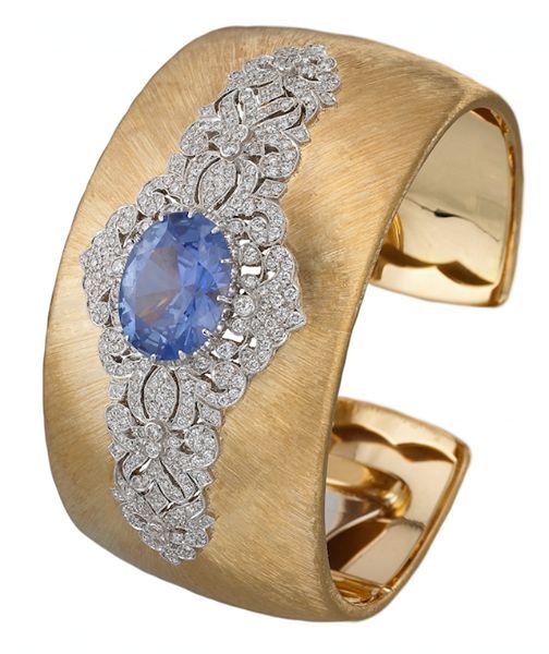 Bracelets Ideas : thegryphonsnest: Diamond & Sapphire Cuff by Buccellati