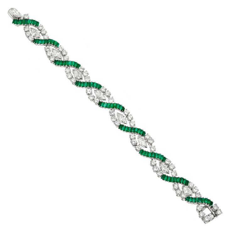Estate Betteridge Collection Emerald & Diamond Bracelet