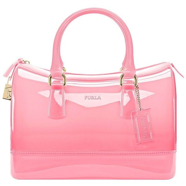 FURLA Candy M Rubber Colorblock Satchel found on Polyvore