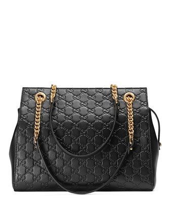 Gucci Signature Chain-Handle Tote Bag by Gucci at Neiman Marcus.
