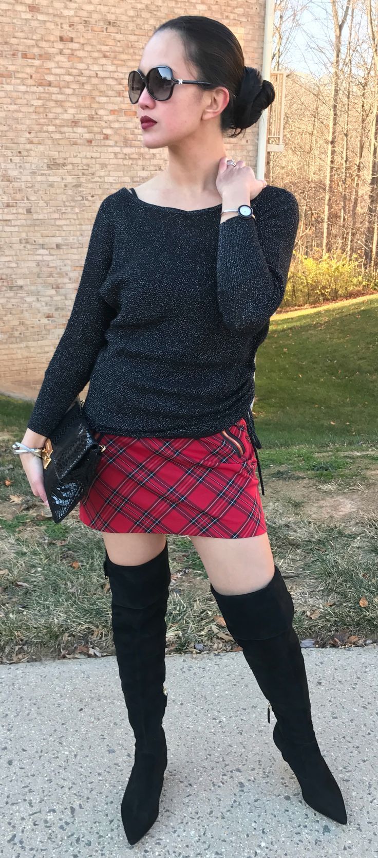 Sparkling With Plaid - A Holiday Outfit Inspiration + Giveaway