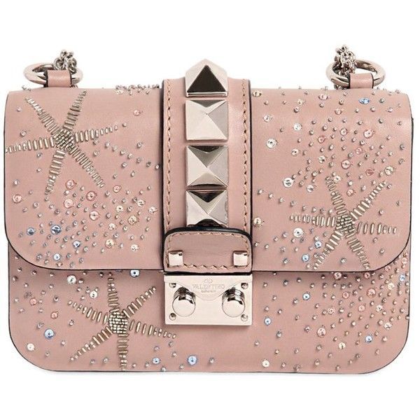 Valentino Women Mini Lock Embellished Leather Bag ($2,830) ❤️ liked on Polyv...