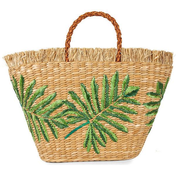 Aranaz Planta straw tote (4.470.585 VND) ❤️ liked on Polyvore featuring bags...