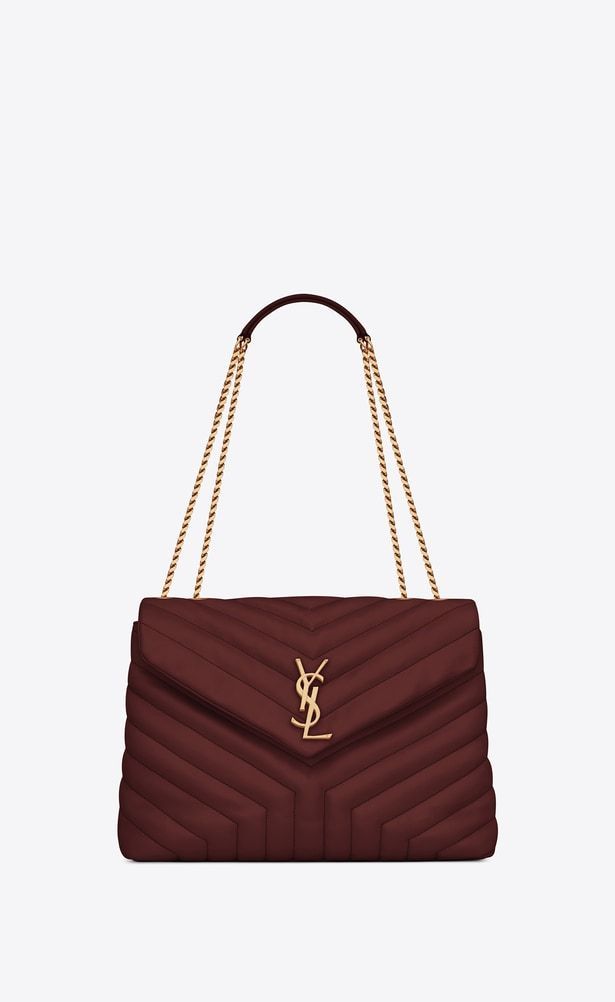 SAINT LAURENT Monogramme Loulou Woman Medium Loulou chain bag in “Y”-quilted...
