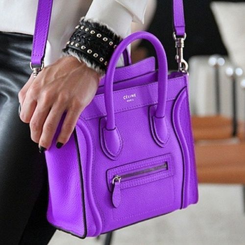 purple mini celine bag. this is adorable. #bagporn