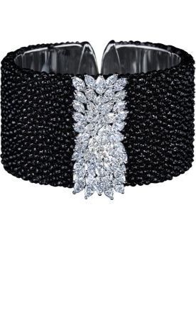 Best Diamond Bracelets : Colored Diamond bracelet white gold with black and white diamonds by Gilan