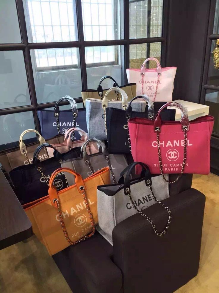 Chanel Toile Deauville Canvas Shopping Tote Bag 2015-2016 Collection