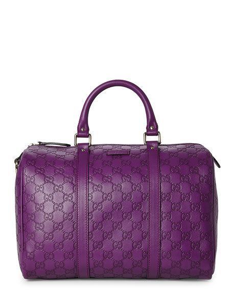 GUCCI Purple Guccissima Boston Bag