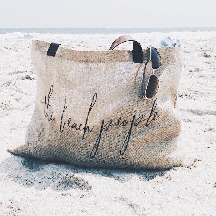 jute bag packed and ready for some fun in the sun #thebeachpeople //via /elaines...