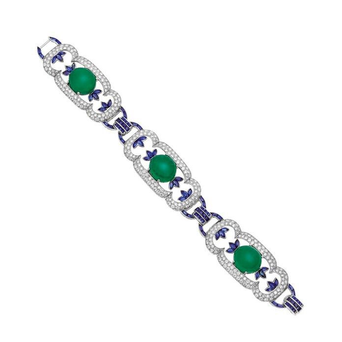 Betteridge Collection Sapphire Diamond and Emerald Bracelet