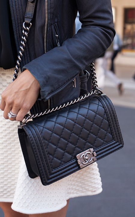 Black and white and Chanel purse