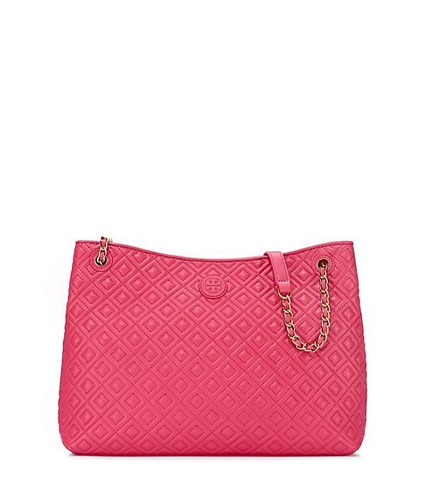 MARION QUILTED CENTER-ZIP TOTE
