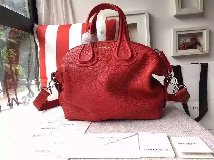 Spring 2016 Givenchy Collection Outlet-Givenchy Nightingale Bag in Cherry Togo L...