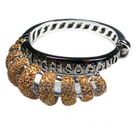De Grisogono .Stunning 18K white gold sapphire and diamond bangle bracelet from ...