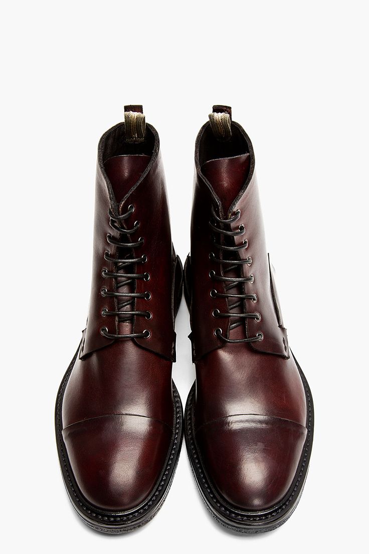 Burgundy Leather Bowling Boots.