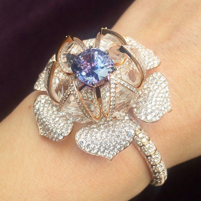 @_.macha._ on Instagram: “Reveal bracelet with a rare purple Spinel #glondon #harrods 🇬🇧”