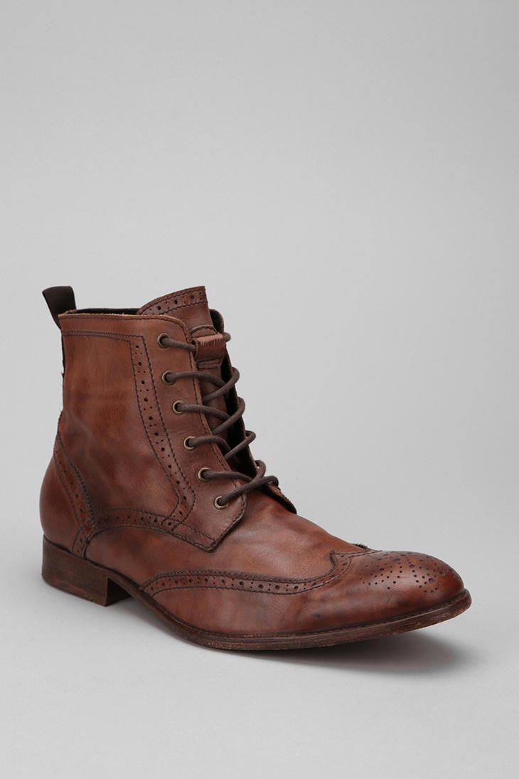 H by Hudson Angus Tan Washed Lace Up Boot