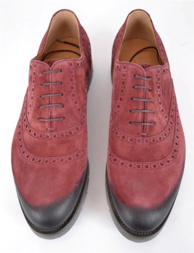 NEW GUCCI MEN'S 322483 OMBRE WINE SUEDE CAMDEN OXFORD SHOES 10 10.5 - 11 Main