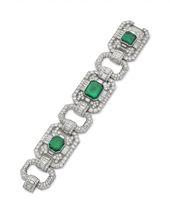A Diamond and Emerald Bracelet, by Mauboussin