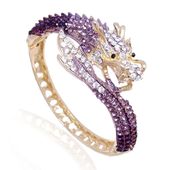 Amazon.com: EVER FAITH Women's Austrian Crystal Cool Animal Fly Dragon Bangle Bracelet Black Gold-Tone: Bangle Bracelets: Jewelry