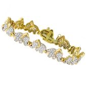 Diamond Gold Elephant Bracelet 1