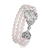 Diamond Pearl Bracelet - Fabergé Impérial Crest Bracelet