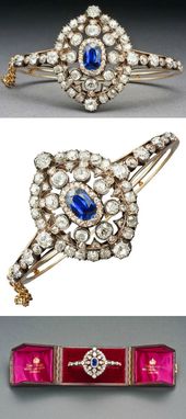Victorian Hunt & Roskell sapphire and diamond bracelet.