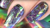 Holographic Shattered Glass Nail Art Spot-On For New Year’s Eve | Tutorial