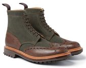 Christopher Raeburn x GRENSON - Canvas & Textured-Leather Boot