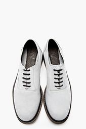 MCQ ALEXANDER MCQUEEN Grey Matte Leather Defy Lace Up Shoes