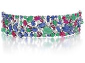 An Art Deco Diamond and Multi-Gem ‘Tutti Frutti’ Bracelet, by Cartier The ca...