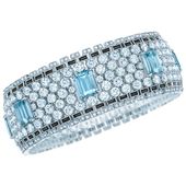 Bracelet with Aquamarines, Diamonds and Black Onyx available at Tiffany & Co. Ba...