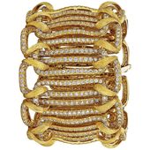 Henry Dunay diamond and yellow gold bracelet