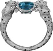 High Jewelry bracelet: Bracelet - platinum, one 65.93-carat cushion-shaped aquamarine Santa Maria type, onyx