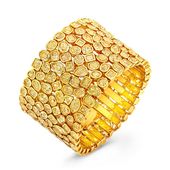 Rahaminov Diamonds Yellow Mosaic bracelet with Fancy Yellow mixed cut diamonds i...