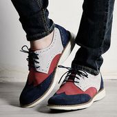 Rememberclick  Color-Block Wing-Tip Oxfords