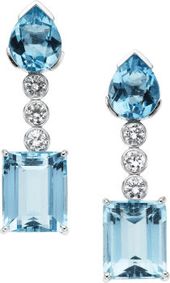 Aquamarine, Diamond, White Gold Earrings. ... (Total: 2 Items) | Lot #58941 | Heritage Auctions