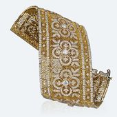 Ducale Bracelet. Shiny brilliant-cut diamonds stand out on a tiny ‘Ornato’ e...