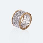 Scacchi White and yellow gold with diamonds Materials: White Gold, Yellow Gold, ...