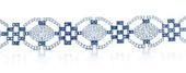 Tiffany Art Deco bracelet with panels of pavé diamonds and links of square-cut ...