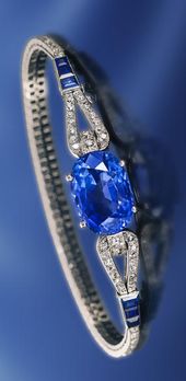 sapphire and diamond bracelet, Cartier