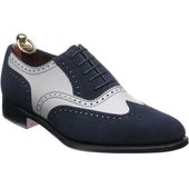 Herring Shrewsbury in navy suede and white calf from Herring Shoes