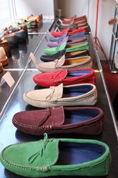 Rainbow of boat shoes