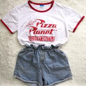 Hillbilly Funny Pizza Planet Letter Printed Women Tshirt Harajuku Short Sleeved Summer Top Plus Size Elastic Basic t shirt Women