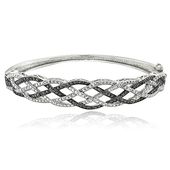 1/4 Ct Black & White Diamond Weave Bangle Bracelet by Queen Jewelers - See more ...
