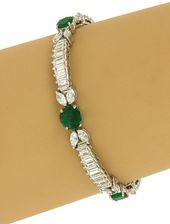 Emerald Chain Fine Bracelets 5.00 - 9.99 Total Carat Weight | eBay