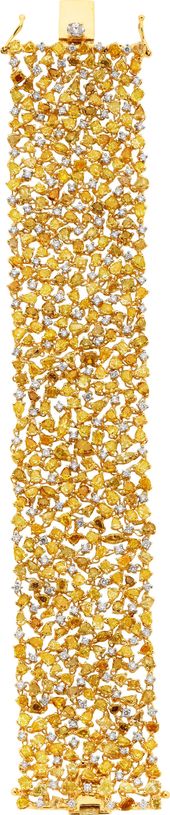 Fancy Yellow Diamond, Gold Bracelet. ... Estate Jewelry Bracelets | Lot #58409 | Heritage Auctions