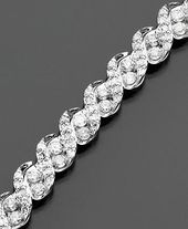 Macy's Diamond Bracelet in 14k White Gold (3 ct. t.w.) & Reviews - Bracelets - Jewelry & Watches - Macy's