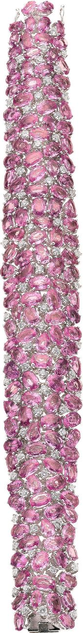Pink Sapphire, Diamond, White Gold Bracelet. ... Estate Jewelry | Lot #58062 | Heritage Auctions